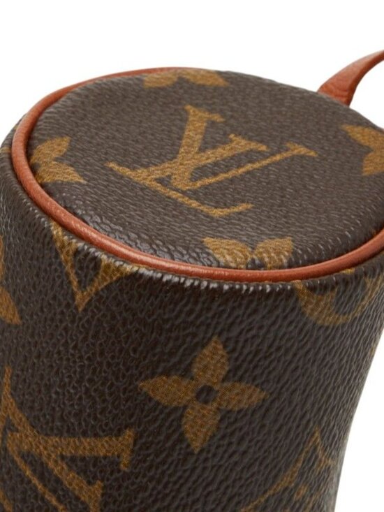 Louis Vuitton Monogram Papillon Handbag Pouch Brown Leather - Picture 5 of 7